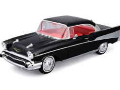1957 Chevrolet Bel Air Coupe Black with Red Interior 
