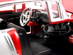 1955 Chevrolet Bel Air Red 1/24 Diecast Model Car Motormax 73229