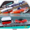 1957 Chevrolet Bel Air with Alameda Trailer Red Tow & Go 1/64 Diecast Model Maisto 15368-B