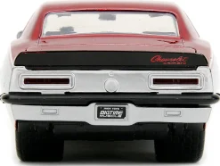 1967 Chevrolet Camaro Candy Red and Silver Metallic Bigtime Muscle Series 1/24 Diecast Model Car Jada 34719