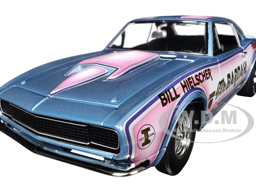 1967 Chevrolet Camaro "Mr. Bardahl Drag Car" Blue Metallic with Red and White Graphics Limited Edition to 312 pieces Worldwide 1/18 Diecast Model Car by ACME