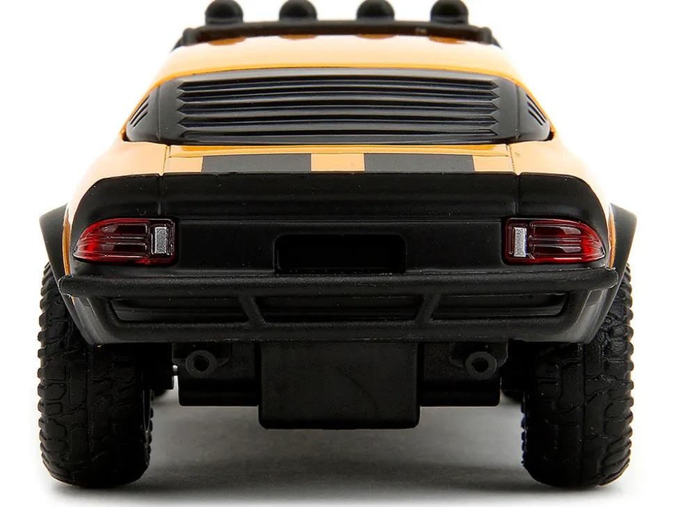 1977 Chevrolet Camaro Off Road Version Yellow Metallic with Black Stripes Transformers Rise of the Beasts 2023 Movie Hollywood Rides Series 1/32 Diecast Model Car Jada 34258