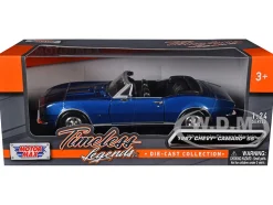 1967 Chevrolet Camaro SS Convertible Blue 1/24 Diecast Car Model Motormax 73301