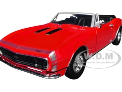 1967 Chevrolet Camaro SS Convertible Burgundy 1/24 Diecast Model Car by Motormax