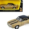 1967 Chevrolet Camaro Z-28 Gold Black Stripes Black Top 1/43 Diecast Model Car Road Signature 94216