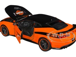 2017 Chevrolet Camaro ZL1 Orange Black Harley Davidson H-D Custom Series 1/24 Diecast Car Model Maisto 32271or