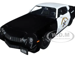 1979 Chevrolet Camaro Z28 Police Black and White Highway Drag Bigtime Muscle Series 1/24 Diecast Model Car Jada 34203
