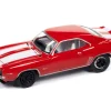 1969 Chevrolet Camaro Z28 Red with White Stripes and Interior "Muscle Cars USA" Series 1/64 Diecast Model Car by Johnny Lightning