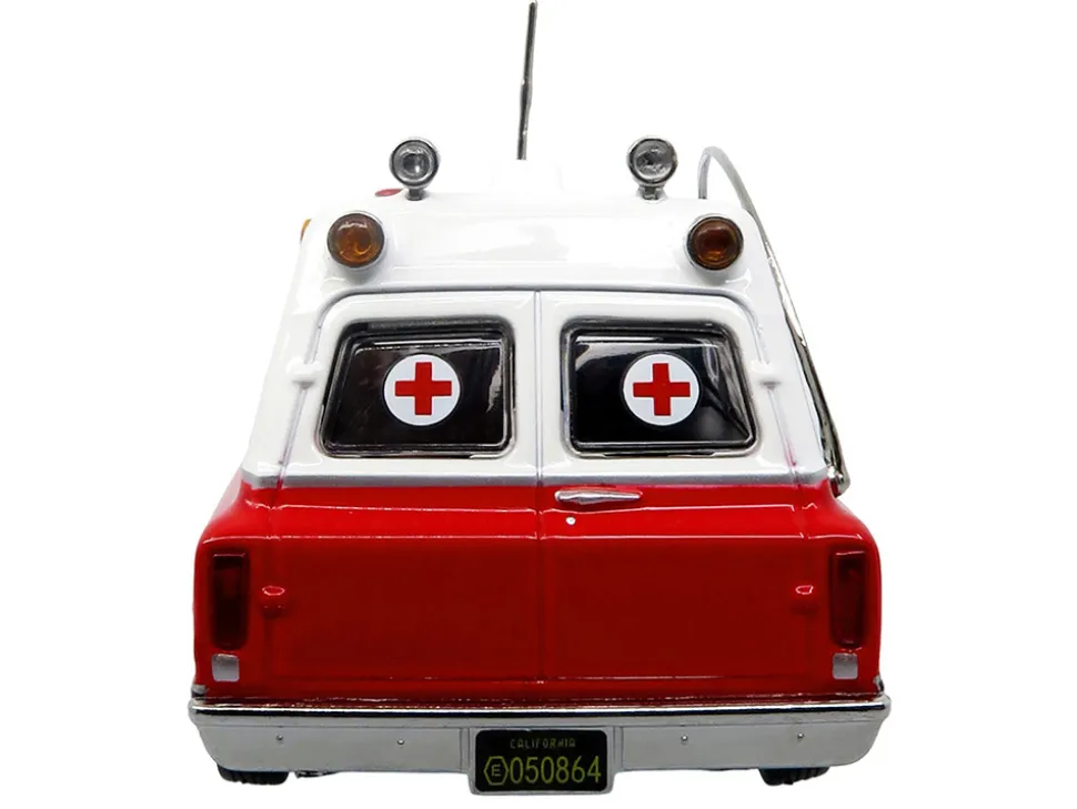 1969 Chevrolet C-10 Ambulance "Los Angeles City Fire Department" Red and White "5 Alarm" Series Limited Edition 1/50 Diecast Model by Iconic Replicas