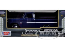 1966 Chevrolet C10 Fleetside Pickup Truck Blue 1/24 Diecast Car Model Motormax 73355