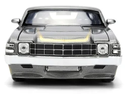 1971 Chevrolet Chevelle SS "Hurst" Gray Metallic with Gold Stripes "Bigtime Muscle" Series 1/24 Diecast Model Car by Jada