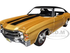 1971 Chevrolet Chevelle SS 454 Sport Gold Metallic with Black Top and Black Stripes 