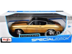1971 Chevrolet Chevelle SS 454 Sport Gold Metallic with Black Top and Black Stripes 