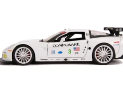 2005 Chevrolet Corvette C6-R #3 Olivier Beretta Oliver Gavin Compuware White Bigtime Muscle 1/24 Diecast Model Car Jada 31651