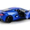 2020 Chevrolet Corvette C8 Stingray Blue Metallic Timeless Legends 1/24 Diecast Model Car Motormax 79360