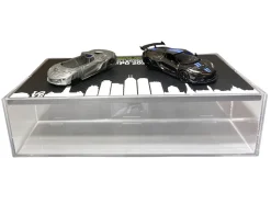 2025 Chevrolet Corvette C8 ZR1 Black with Blue Stripes with Raw Casting Dual Pack 