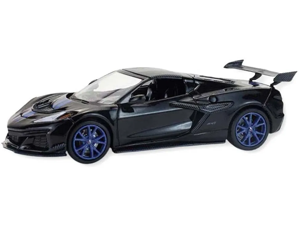 2025 Chevrolet Corvette C8 ZR1 Black with Blue Stripes with Raw Casting Dual Pack "2025 Greenlight Waltersons Collector's Expo Exclusive" 1/64 Diecast Model Car by Greenlight