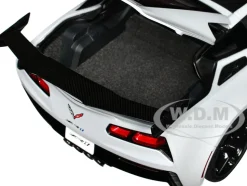 2019 Chevrolet Corvette C7 ZR1 Ceramic Matrix Gray Metallic with Carbon Top 1/18 Model Car Autoart 71277