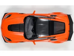 2019 Chevrolet Corvette C7 ZR1 Sebring Orange Tintcoat with Carbon Top 1/18 Model Car Autoart 71279