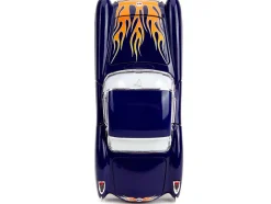 1957 Chevrolet Corvette Dark Blue with Flame Graphics and White Interior Bigtime Muscle Series 1/24 Diecast Model Car Jada 35031