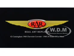 Chevrolet Corvette #2 Dick Thompson Fred Windridge B.S. Cunningham 24 Hours Le Mans 1960 1/18 Model Car Real Art Replicas RAR18012