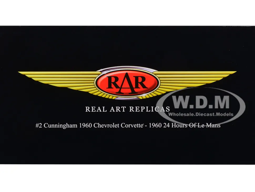 Chevrolet Corvette #2 Dick Thompson Fred Windridge B.S. Cunningham 24 Hours Le Mans 1960 1/18 Model Car Real Art Replicas RAR18012
