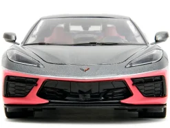 2020 Chevrolet Corvette Gray Metallic and Pink Pink Slips Series 1/24 Diecast Model Car Jada 35068