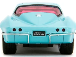 1966 Chevrolet Corvette Light Blue with Pink Tinted Windows Pink Slips Series 1/32 Diecast Model Car Jada 34852