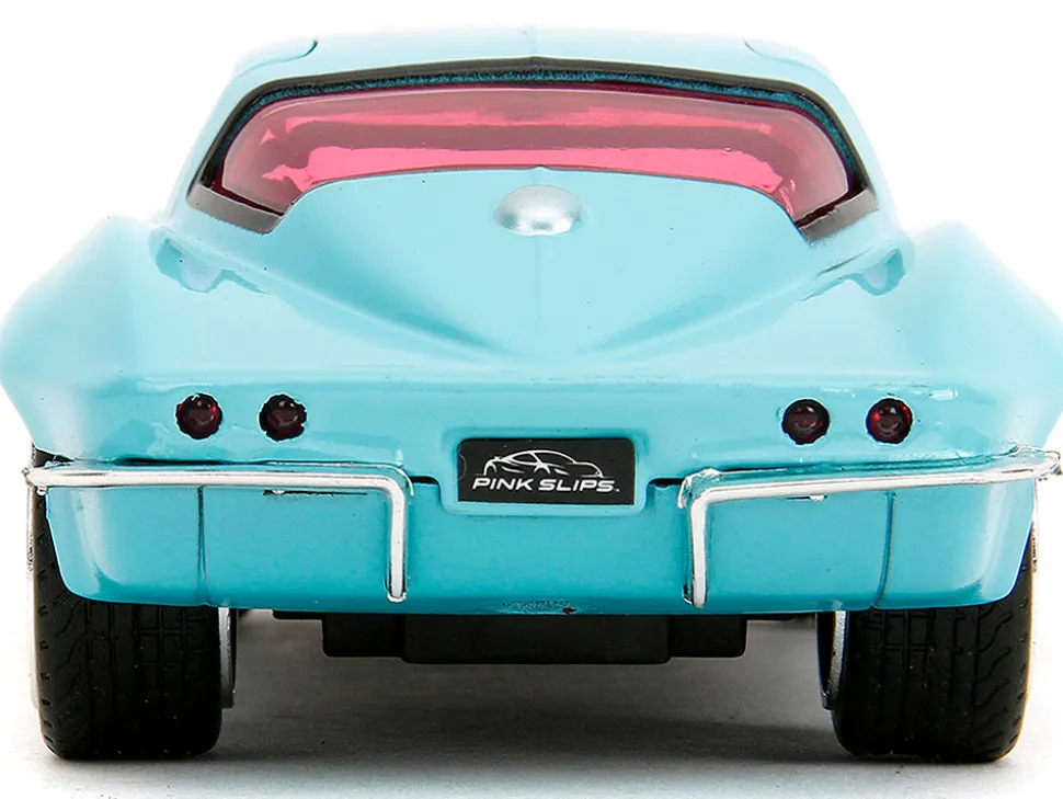 1966 Chevrolet Corvette Light Blue with Pink Tinted Windows Pink Slips Series 1/32 Diecast Model Car Jada 34852