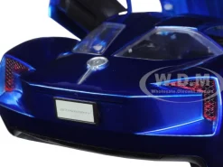 2009 Chevrolet Corvette Stingray Concept Blue 1/24 Diecast Model Car Jada 97468
