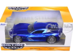 2009 Chevrolet Corvette Stingray Concept Blue 1/24 Diecast Model Car Jada 97468