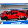 2020 Chevrolet Corvette Stingray Coupe Red with Black Stripes Special Edition Series 1/24 Diecast Model Car Maisto 31534r