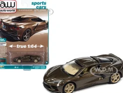 2020 Chevrolet Corvette Zeus Bronze Metallic Sports Cars Limited Edition 1/64 Diecast Model Car Auto World 64362-AWSP103A