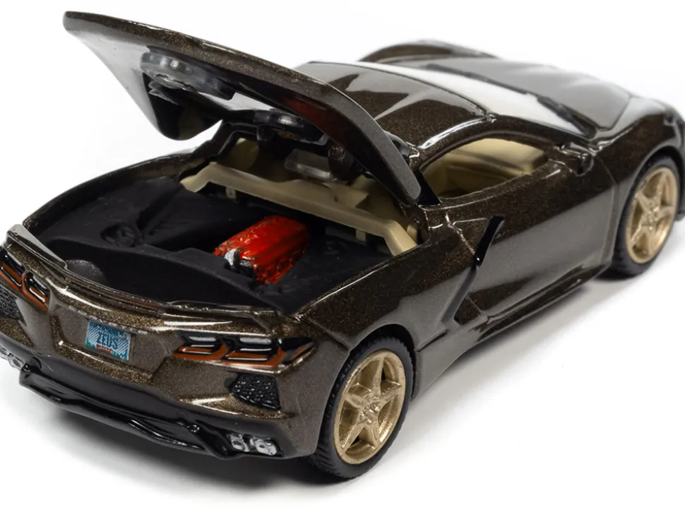 2020 Chevrolet Corvette Zeus Bronze Metallic Sports Cars Limited Edition 1/64 Diecast Model Car Auto World 64362-AWSP103A