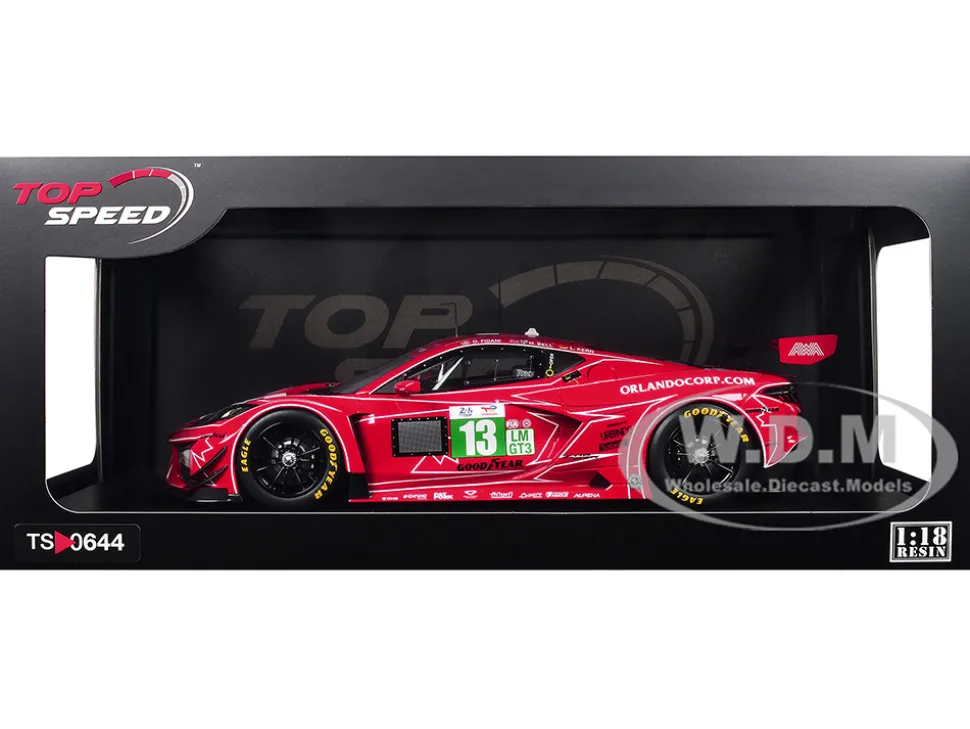 Chevrolet Corvette Z06 GT3.R #13 Matt Bell - Orey Fidani - Lars Kern "AWA Racing" "24 Hours of Le Mans" (2025) 1/18 Model Car by Top Speed