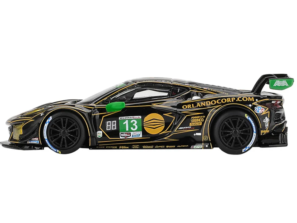 Chevrolet Corvette Z06 GT3.R #13 Matt Bell - Orey Fidani - Lars Kern - Marvin Kirchhofer "AWA" GTD Class Winner IMSA "24 Hours of Daytona" (2025) Limited Edition 1/64 Diecast Model Car by Mini GT