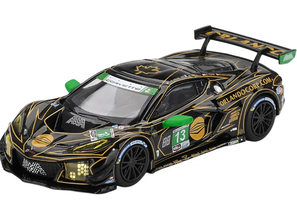 Chevrolet Corvette Z06 GT3.R #13 Matt Bell - Orey Fidani - Lars Kern - Marvin Kirchhofer "AWA" GTD Class Winner IMSA "24 Hours of Daytona" (2025) Limited Edition 1/64 Diecast Model Car by Mini GT