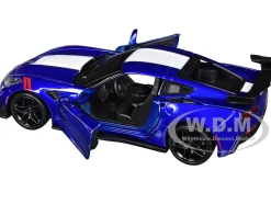 2019 Chevrolet Corvette ZR1 Blue Metallic and White 