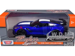 2019 Chevrolet Corvette ZR1 Blue Metallic and White 