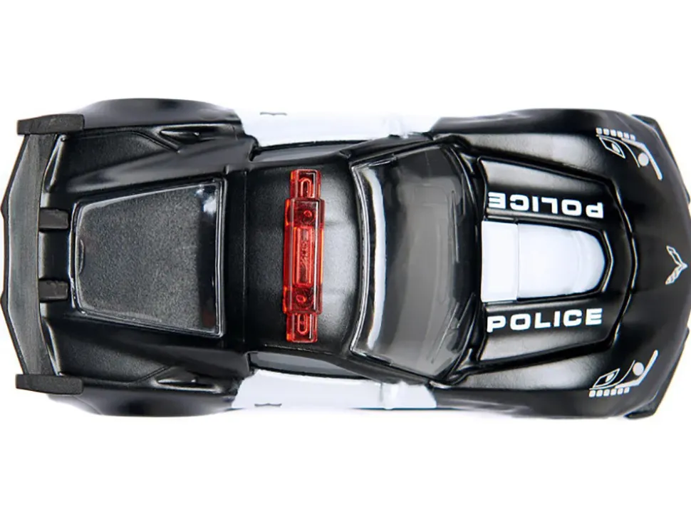 Chevrolet Corvette ZR1 Police Car Black and White Diecast Model Car by Siku