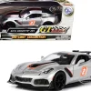 2019 Chevrolet Corvette ZR1 #2 Silver Black Orange Stripes GT Racing Series 1/24 Diecast Model Car Motormax 73785
