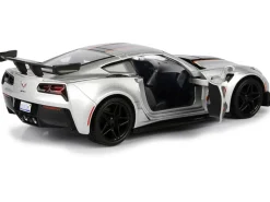 2019 Chevrolet Corvette ZR1 #2 Silver Black Orange Stripes GT Racing Series 1/24 Diecast Model Car Motormax 73785