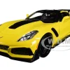 2019 Chevrolet Corvette ZR1 Yellow Black Accents 1/24 Diecast Model Car Motormax 79356