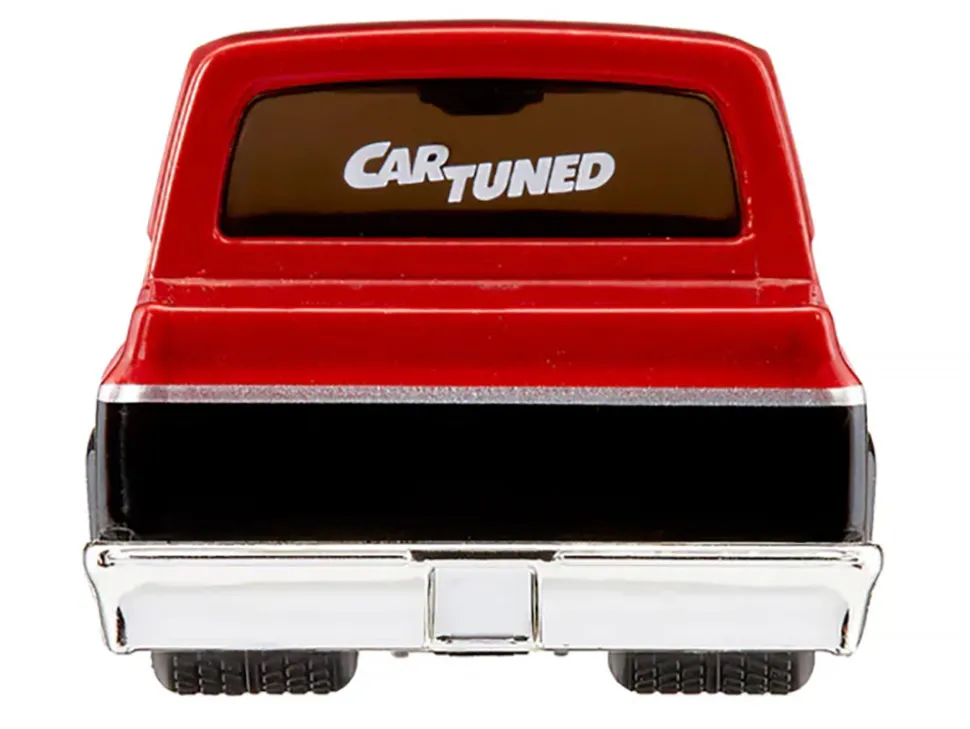 1987 Chevrolet C10 Pickup Truck Red Metallic and Black "Customs" Series 2 Diecast Model Car by CarTuned