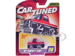 1987 Chevrolet C10 Pickup Truck Red Metallic and Black