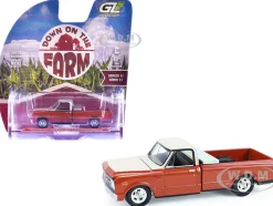1968 Chevrolet C-10 Pickup Truck with Toolbox Orange and Beige 