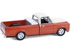 1968 Chevrolet C-10 Pickup Truck with Toolbox Orange and Beige 