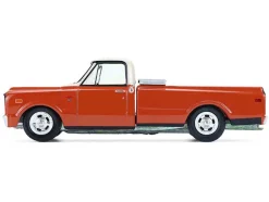 1968 Chevrolet C-10 Pickup Truck with Toolbox Orange and Beige 