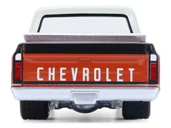 1968 Chevrolet C-10 Pickup Truck with Toolbox Orange and Beige 
