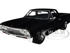 1967 Chevrolet El Camino Matt Black Fast & Furious Series 1/24 Diecast Model Car Jada 34413
